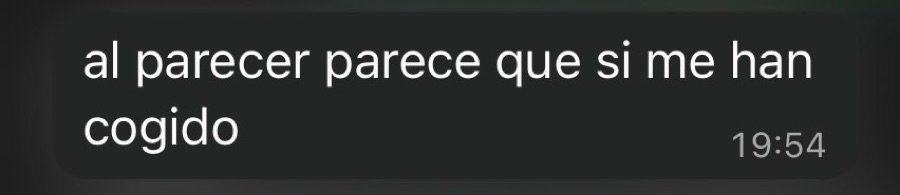 Mensaje de un alumno: al parecer sí le han cogido
